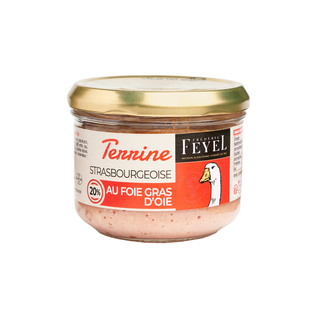 Terrine Strasbourgeoise au Gewurztraminer 20% de Foie Gras d'Oie