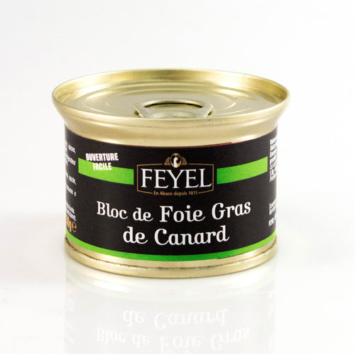 bloc de foie gras de canard conserve ouverture facile feyel artisan conserveur 