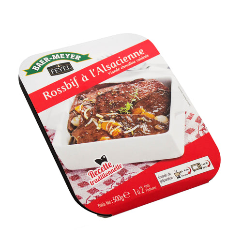 rossbif cheval à l'alsacienne plat cuisiné viande cuisinée idéal avec Spätzle  maison feyel et baer meyer